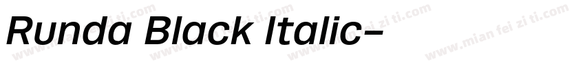Runda Black Italic字体转换